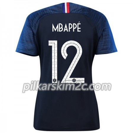 Koszulka Francja Mbappé 12 Kobiet Główna Mistrzostwa Świata 2018 - Koszulki Piłkarskie